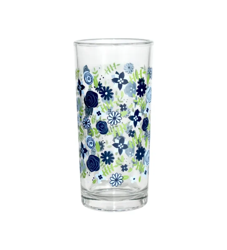 9660 VASO DECORADO FLORES AZULES CZH