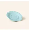 PLATO PARA TAZA EMBOSS MAUVE BABY TURQUOISE