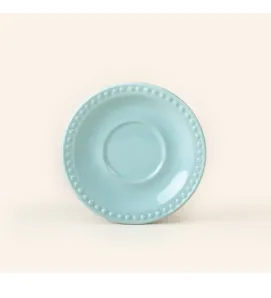 PLATO PARA TAZA EMBOSS MAUVE BABY TURQUOISE