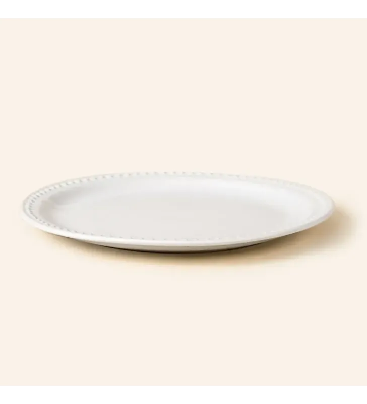 PLATO TRINCHE EMBOSS MAUVE REDONDO OPACO