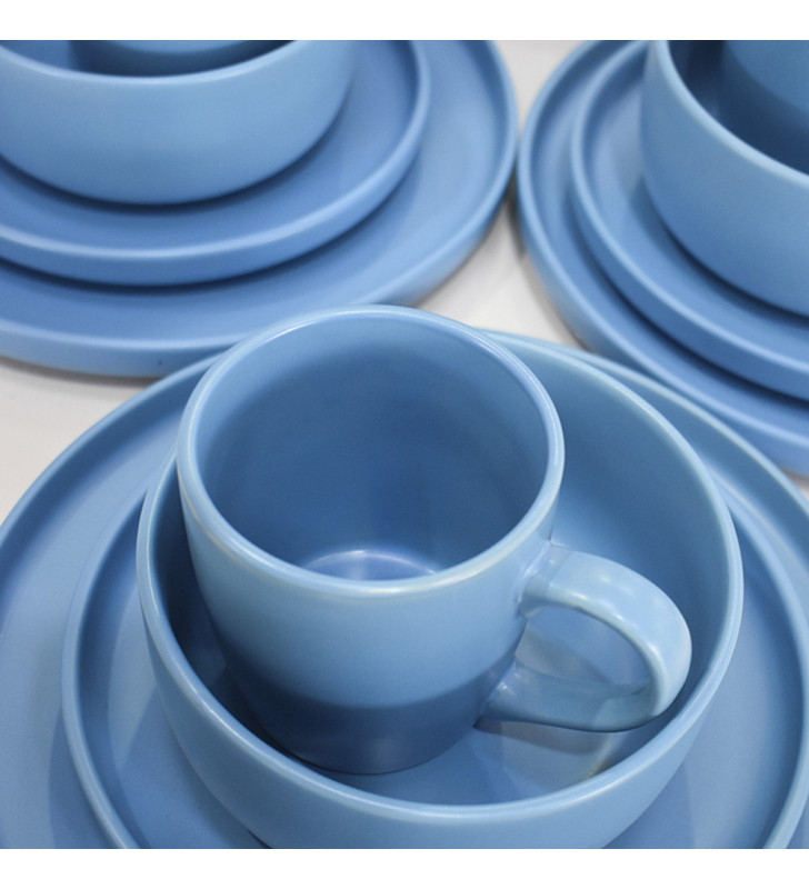 VAJILLA 16PZ COLORES LINEA MATTE