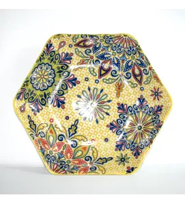 CUR-099 PLATO DE SEIS LADOS DE 9 PULGADAS