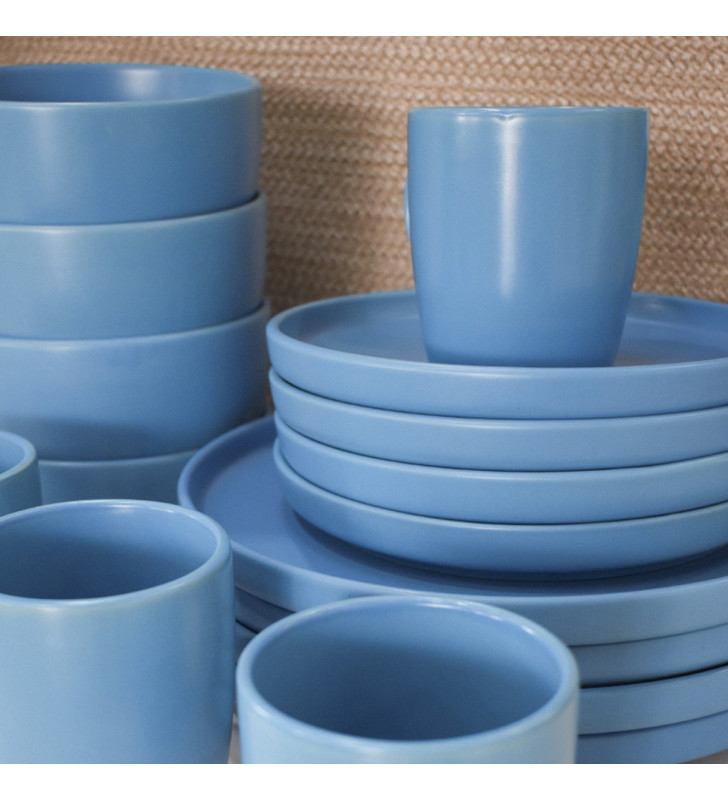 VAJILLA 16PZ COLORES LINEA MATTE