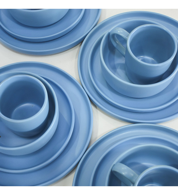 VAJILLA 16PZ COLORES LINEA MATTE