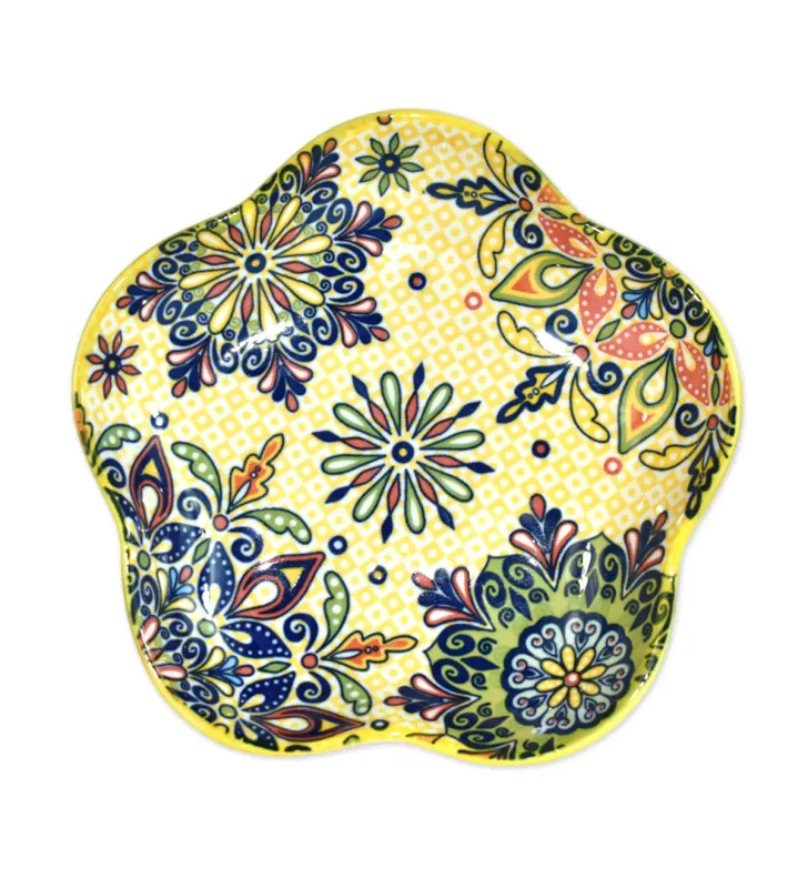 CUR-096 PLATO DE FLOR DE CIRUELO DE 8 PULGADAS