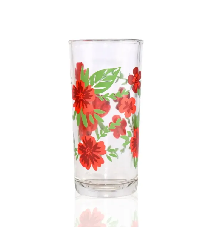 9660 VASO DECORADO FLORES ROJA CZI