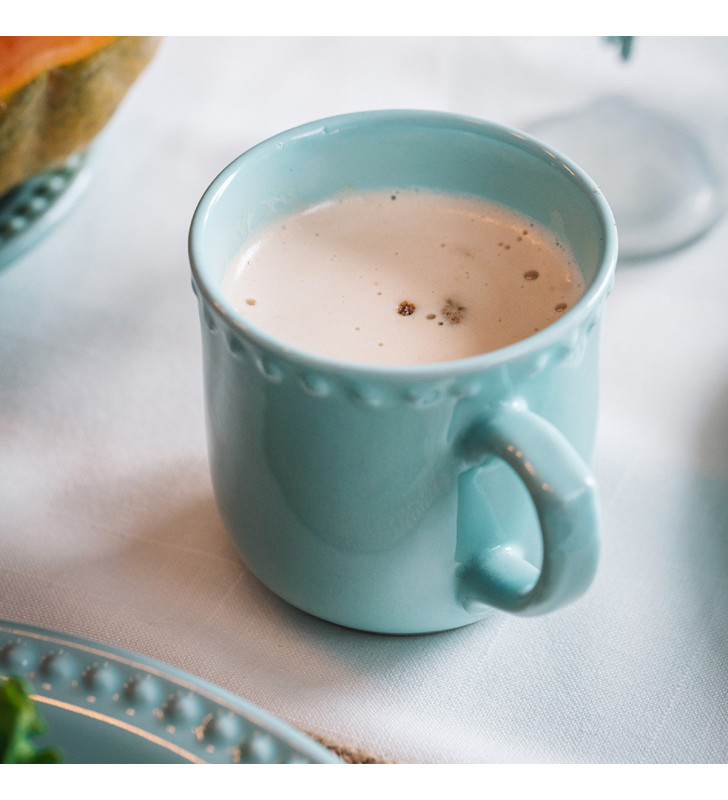 TAZA EMBOSS MAUVE BABY TURQUOISE
