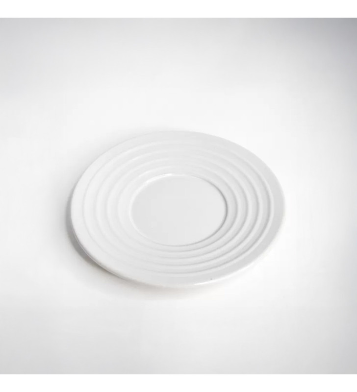 PLATO PARA TAZA EMBOSS CIRCLES OPACO