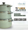 AHU-CY2440 JUEGO DE 3  OLLAS ALTA VERDE