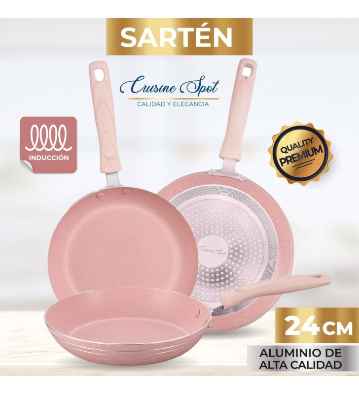 AHU-CY2438 SARTEN ROSA 24CM